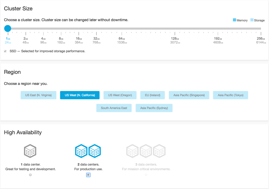 Start creating your first cluster on Elastic Cloud