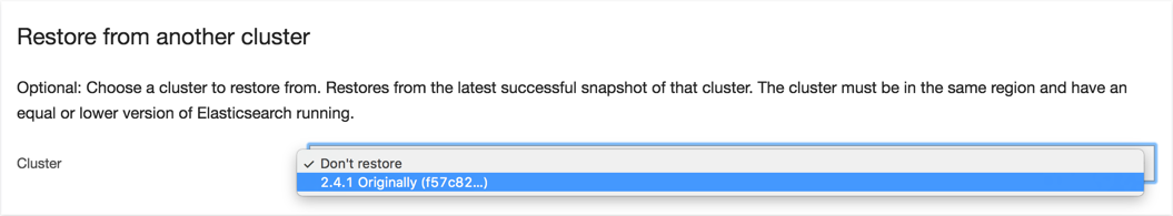 Restoring from a snapshot