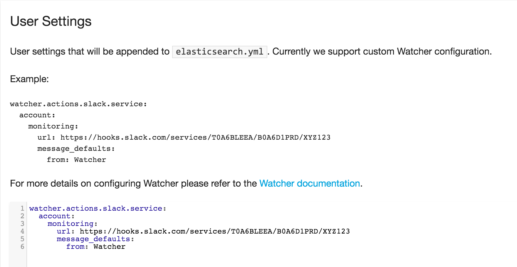 Advanced Alerting configuration